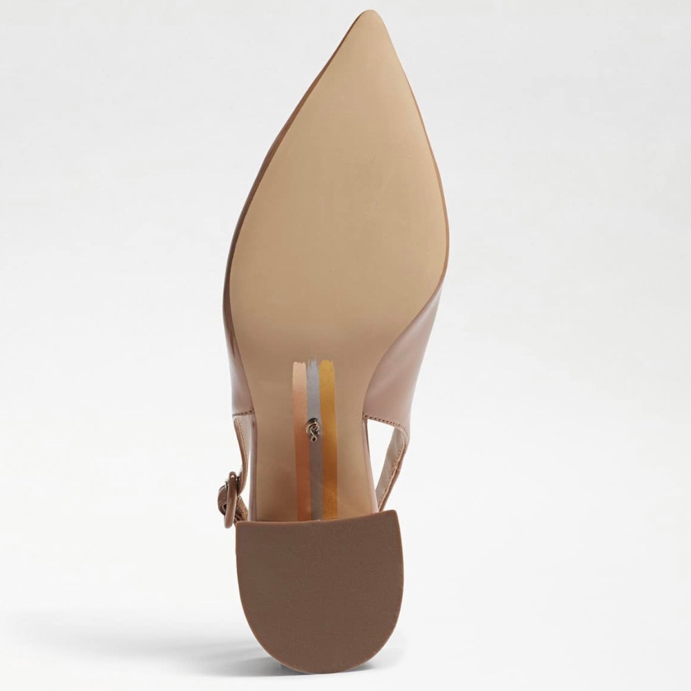 Sam Edelman Pointed Toe Slingback Block Heels Pumps - Picture 6 of 7